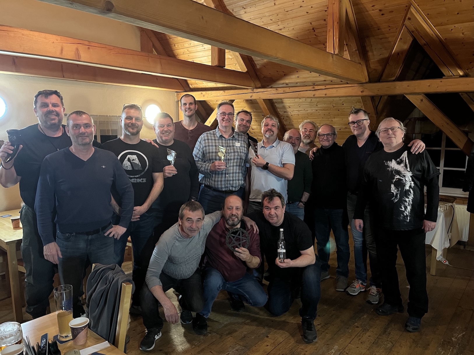 Players after tournament with prizes